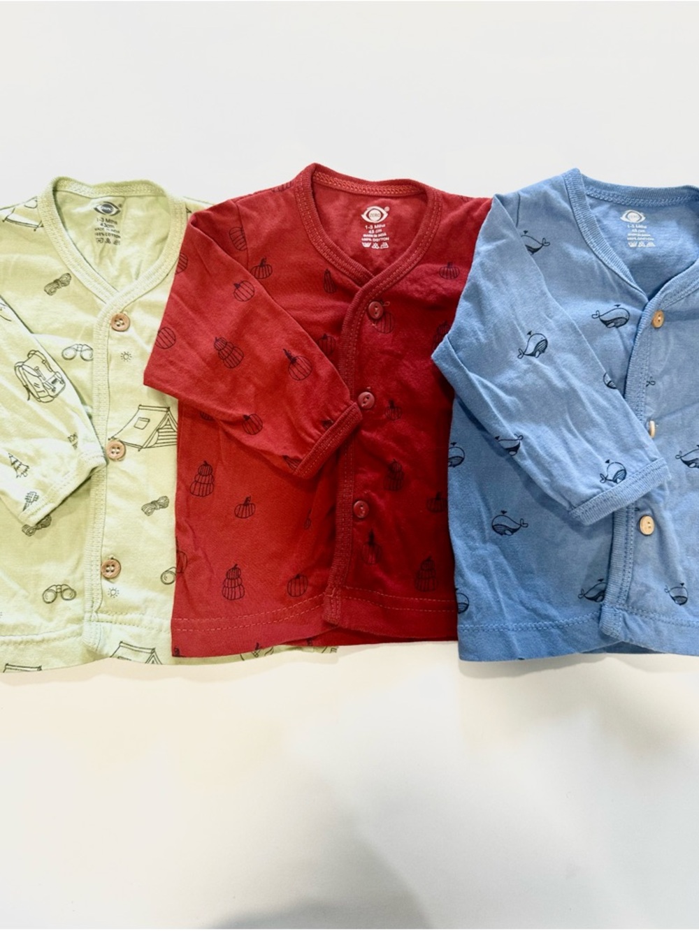 Kids Button Down Shirt Trio - Red, Blue, Light Green